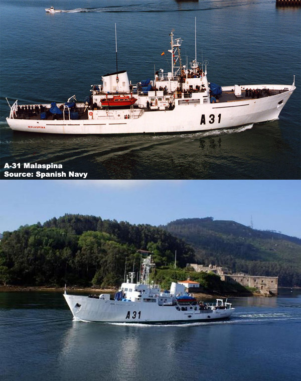 Overview — MALASPINA (A-31) class — Auxiliary — Ships — Weapons ...